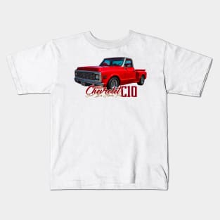 1972 Chevrolet C10 Short Bed Stepside Truck Kids T-Shirt